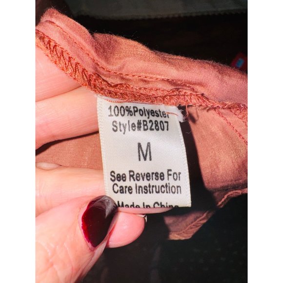 Anthropologie Blu Pepper Dress M Tie Up Multi Color Hi Low Hem Aztec Santa Fe - Picture 6 of 11